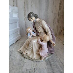 Classic treasures Jesus Joseph with children porcelain Figure xmas